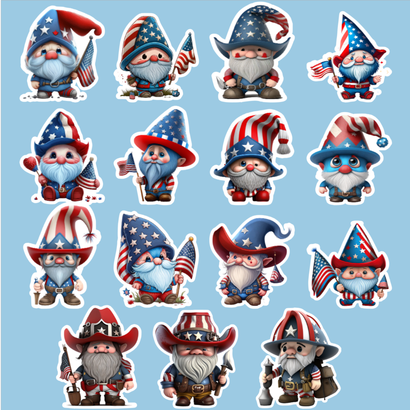 Gnome Patriotic Stickers
